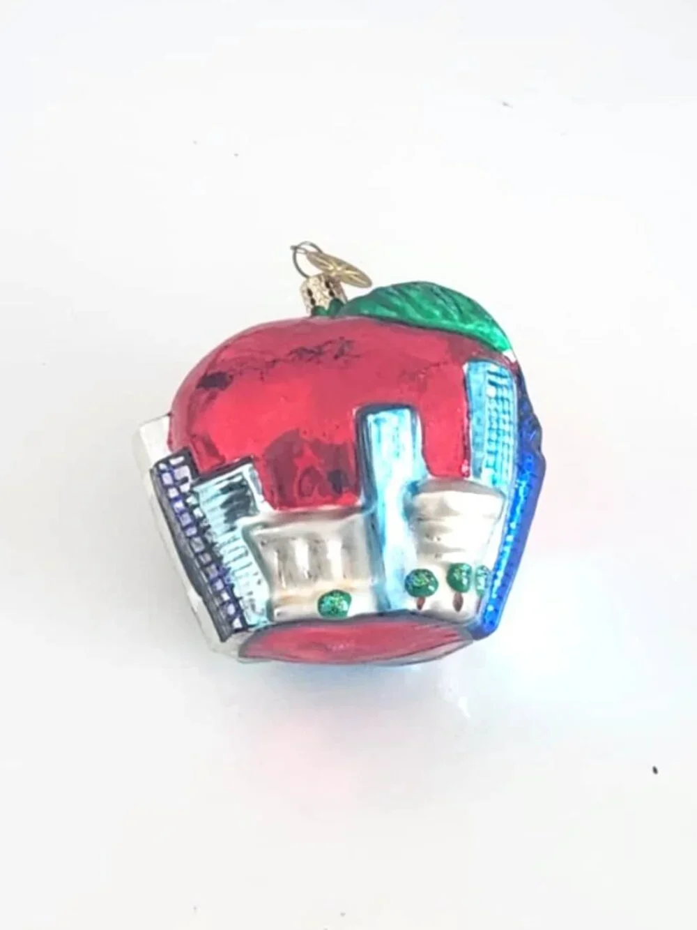 ✨NEW Very Rare Authentic Christopher Radko New York Big Apple Tour Glass Orament
